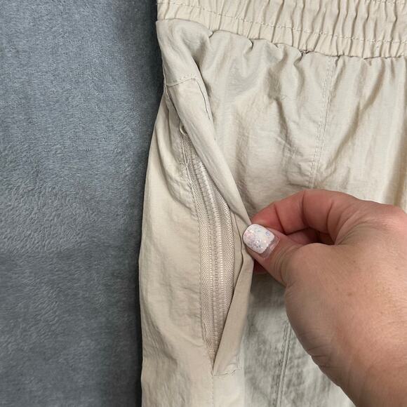 Wilo The Label Parachute Pants Womens Extra Small Tan Elastic Waist Jogger Gym - Picture 4 of 14